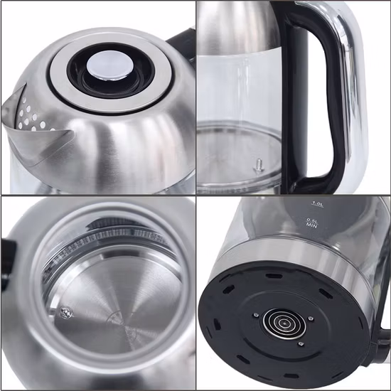 새로운 디자인 1.7L 따뜻하게 유지 무선 주전자 빠른 끓임 물 유리 주전자